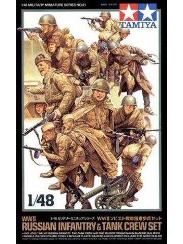 Tamiya 32521 WWII Russian Infantry 1/48 Scale Plastic Model Figures
