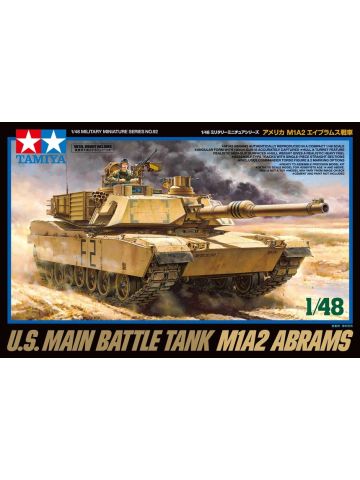 Tamiya 32592 M1A2 Abrams Main Battle Tank 1/48 Scale Plastic Model Kit