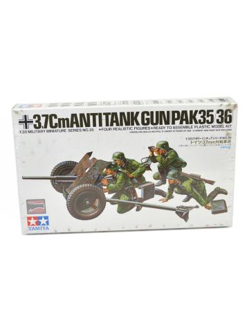 Tamiya 35035 WWII German 37mm Anti-Tank Gun 1/35 Scale Plastic Model Kit