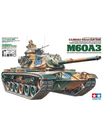 Tamiya 35140 M60A3 Main Battle Tank (105 mm) 1/35 Scale Plastic Model Kit
