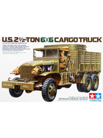 Tamiya 35218 US 2.5 Ton 6X6 Cargo Truck 1/35 Scale Plastic Model Kit