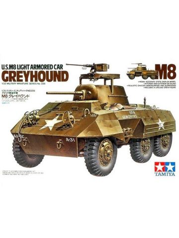 Tamiya 35228 WWII US M8 Greyhound Light Armored Car 1/35 Scale Plastic Model Kit