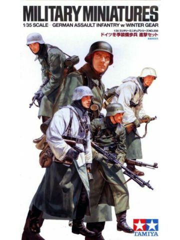 Tamiya 35256 WWII German Assault Infantry Winter 1/35 Scale Model Figures