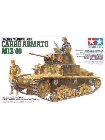 Tamiya 35296 Carro Armato M13/40 1/35 Scale Model Kit with PE & Aluminum Barrel