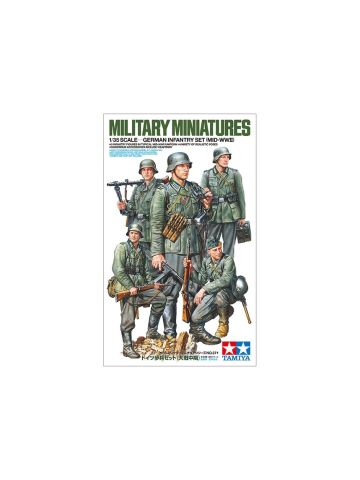 Tamiya 35371 WWII German Mid-WWII Infantry Set 1/35 Scale Plastic Model Figures