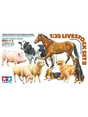 Tamiya 35385 Livestock Set II 1/35 Scale Plastic Model Kit