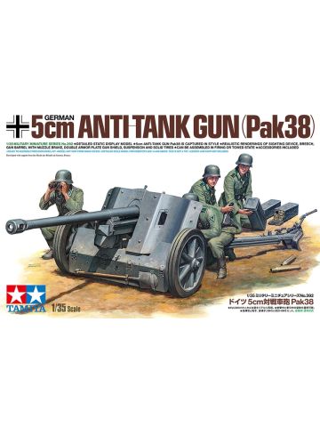 Tamiya 35392 WWII German Pak38 Anti-Tank Cannon 1/35 Scale Plastic Model Kit