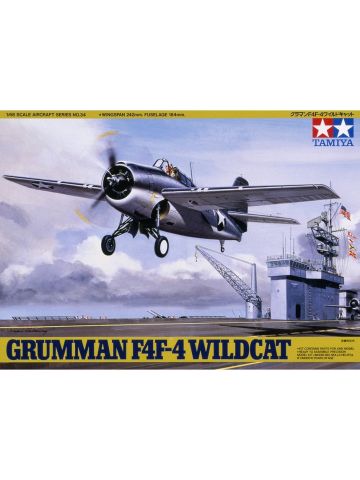 Tamiya 61034 Grumman F4F-4 Wildcat 1/48 Scale Plastic Model Kit
