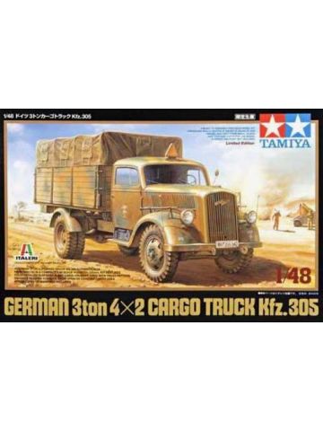 Tamiya 89782 German 3 Ton 4X2 Cargo Truck 1/48 Scale Plastic Model Kit