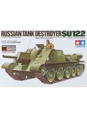 Tamiya 89798 Russian SU-122 Tank Destroyer 1/35 Scale Plastic Model Kit