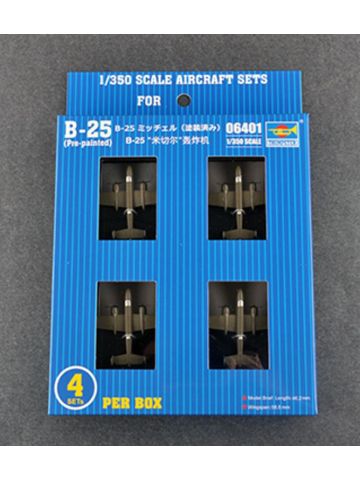 Trumpeter 6401 B-25 Mitchell Set of 4 1/350 Scale Assembled & Painted Models