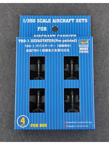 Trumpeter 6403 TBD Devastator Set of 4 1/350 Scale Assembled & Painted Models