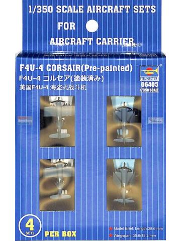 Trumpeter 6405 F4U-4 Corsair Set of 4 1/350 Scale Assembled & Painted Models
