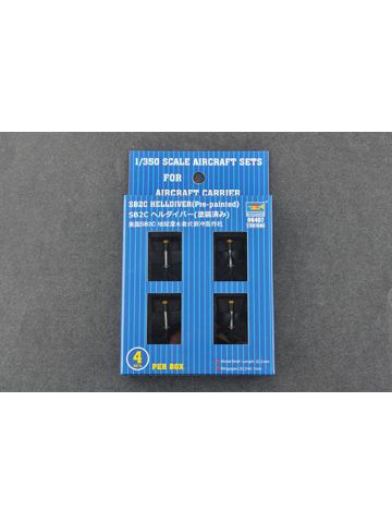 Trumpeter 6407 SB2C Helldiver Set of 4 1/350 Scale Assembled & Painted Models