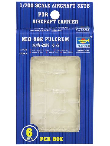 Trumpeter 3409 MiG-29K Fulcrum Aircraft for 1/700 Scale Model Ships