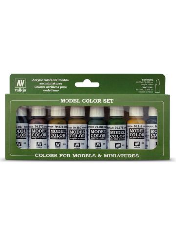Vallejo 70108 Panzer Model Color Paint Set (8 Colors)