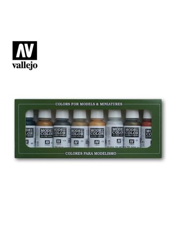 Vallejo 70118 Metallic Colors Set of 8 Acrylic Paints