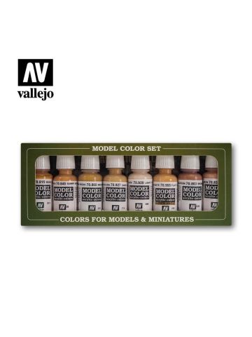 Vallejo 70124 Face & Skin Tones Set of 8 Acrylic Paints