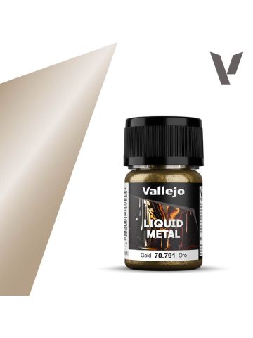 Vallejo Model Color 70791 Metallic Liquid Gold 35ml Bottle