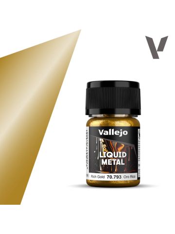 Vallejo Model Color 70793 Metallic Liquid Rich Gold 35ml Bottle