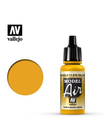 Vallejo Model Air 71078 Yellow RLM04 Acrylic Paint