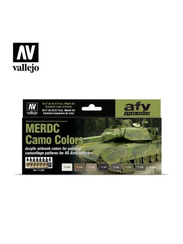 Vallejo 71202 MERDC Camouflage Colors Set of 8 Model Air Paints