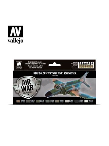 Vallejo 71204 USAF Vietnam War Scheme SEA Model Air Paint Set (8 Colors)