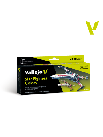 Vallejo 71612 Sci-Fi Star Fighters Colors Set of 8 Model Air Acrylic Paints