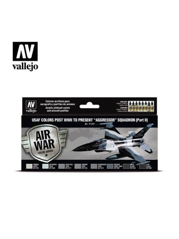 Vallejo 71617 USAF Post WWII-Present Aggressor Part II 8 Model Air Paints