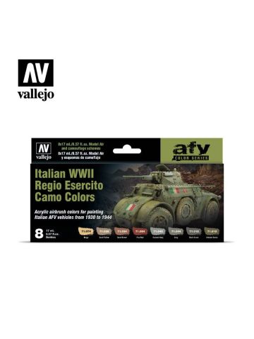 Vallejo 71645 Italian WWII Regio Esercito Set of 8 Model Air Paints