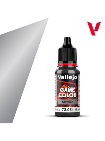 Vallejo Game Color 72054 Dark Gunmetal Metallic Acrylic Paint