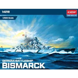 Academy 14218 German Battleship Bismarck 1/800 Scale Plastic Model Kit