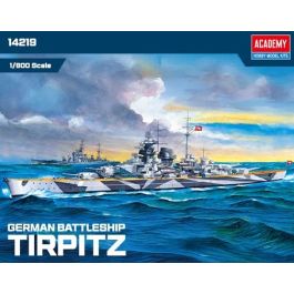 Academy 14219 German Battleship Tirpitz 1/800 Scale Plastic Model Kit