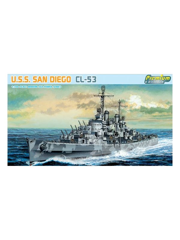 Dragon 1/700 USS San Diego CL-53 Premium Edition model kit