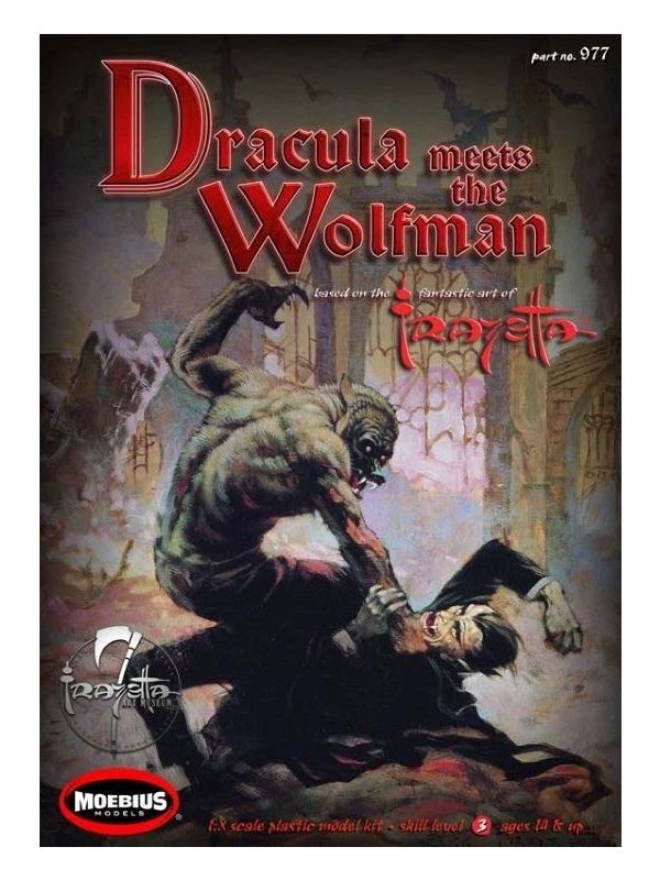 Moebius Frank Frazetta Dracula Meets the Wolfman Model Kit