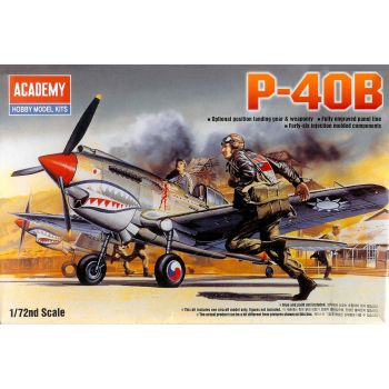 Academy 12456 Curtiss P-40B Tomahawk 1/72 Scale Plastic Model Kit