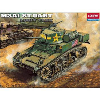Academy 13269 M3A1 Stuart Light Tank 1/35 Scale Plastic Model Kit