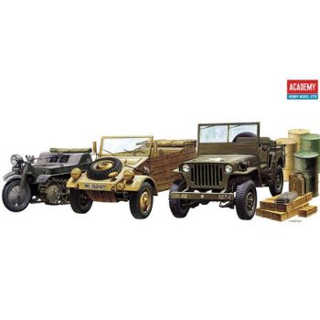 Academy 13416 WWII Ground Vehicles 1/72 Scale Plastic Model Kits