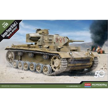Academy 13531 Panzer III Ausf. J 'North Africa' 1/35 Scale Plastic Model Kit