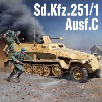 Academy 13540 WWII German Sd.Kfz.251/1 Ausf.C 1/35 Scale Plastic Model Kit