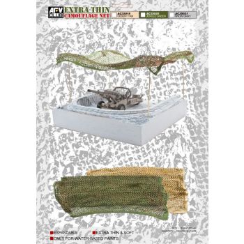 AFV Club AC35020 Camouflage Net Jungle Green For 1/35 Scale Models & Dioramas