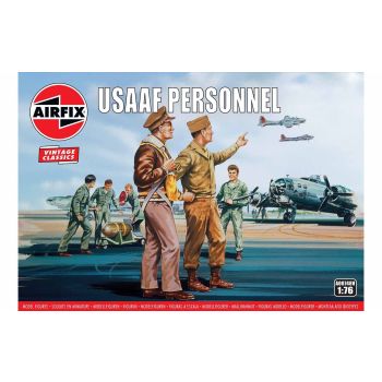 Airfix 00748V USAAF Personnel 1/76 Scale Plastic Model Figures