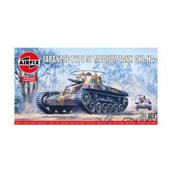 Airfix A01319V WWII Japanese Type 97 Chi Ha Tank 1/76 Scale Plastic Model Kit