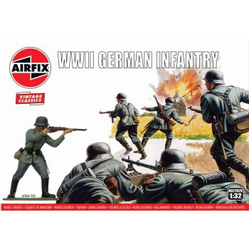 Airfix A02702V WWII German Infantry 1/32 Scale Plastic Model Figures