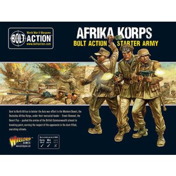 Bolt Action Afrika Korps Starter Army Multipose Hard Plastic 28 mm Miniatures