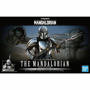 Bandai 2557094 Star Wars Mandalorian & Beskar Armor 1/12 Scale Kit Silver Plated