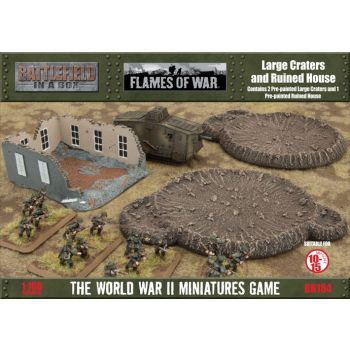 Battlefront BB184 Great War: Large Craters & Ruined House (3) Gaming Terrain