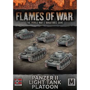 Flames of War GBX108 Panzer II Platoon Mid-War (5 Tanks) Gaming Miniatures