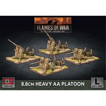 Flames of War GBX149 8.8cm Heavy AA Platoon (4 Guns) Plastic Gaming Miniatures