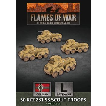 Flames of War GBX154 Sd Kfz 231 SS Scout Troops Gaming Miniatures